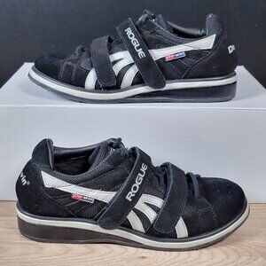Rogue Do Win Weightlifting Shoes Men Size 6.5 Black White Training Olympic Suede